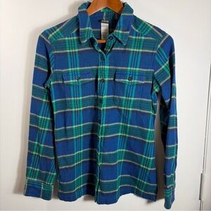 Patagonia Blue and Green Checkered Women’s  Shirt